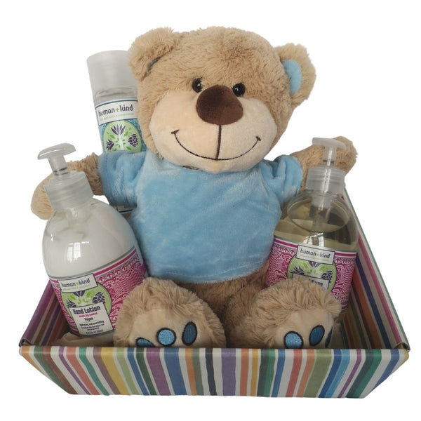 Personalised New Baby / Parent Hand Care Gift Hamper - Blue or Pink