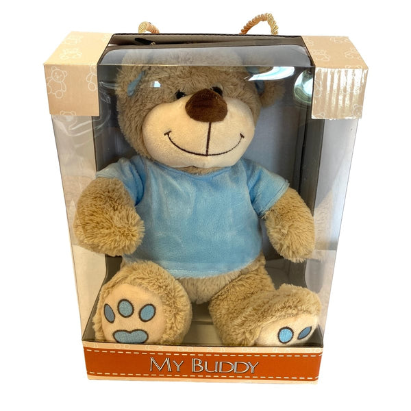 Personalised Large Teddy Bear With Blue T-Shirt