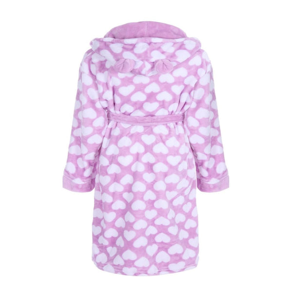 Personalised Heart Print Dressing Gown - Ages 7 to 13 Years