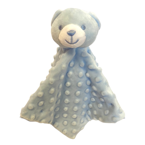 Personalised Child's Dimple Comforter / Teddy - Blue, Pink or White