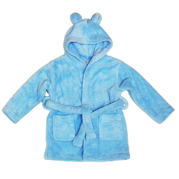 Childs Personalised Robe With Bunny Ears - Blue