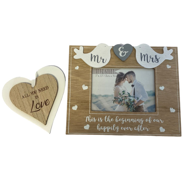 Mr & Mrs Personalised Gift Hamper - Frame & Sign