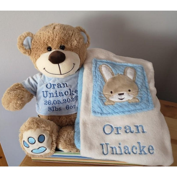 Personalised Luxury Blanket & Teddy Hamper