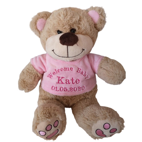 Personalised Teddies Pink - Stitched Up Gifts