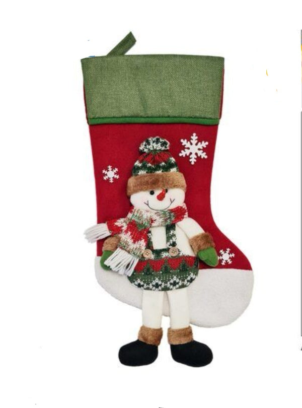 Personalised 3D Christmas Stocking - Santa or Snowman Style